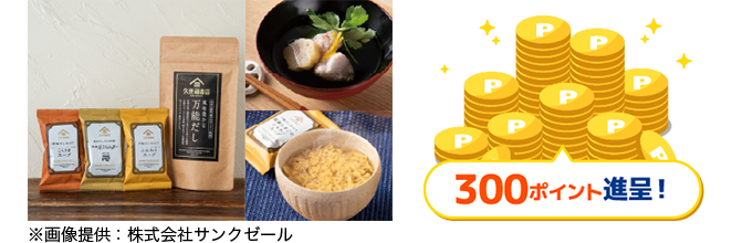 久世福商店 万能だしとフリーズドライ3種のセット ※画像提供:株式会社サンクゼール 300ポイント進呈!