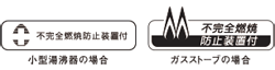 ガスストーブの場合 小型湯沸器の場合