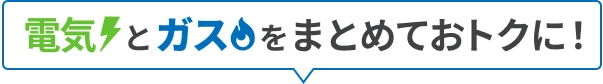 電気とガスをまとめておトクに！