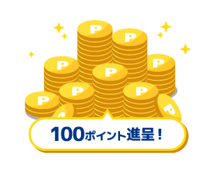 100ポイント進呈！