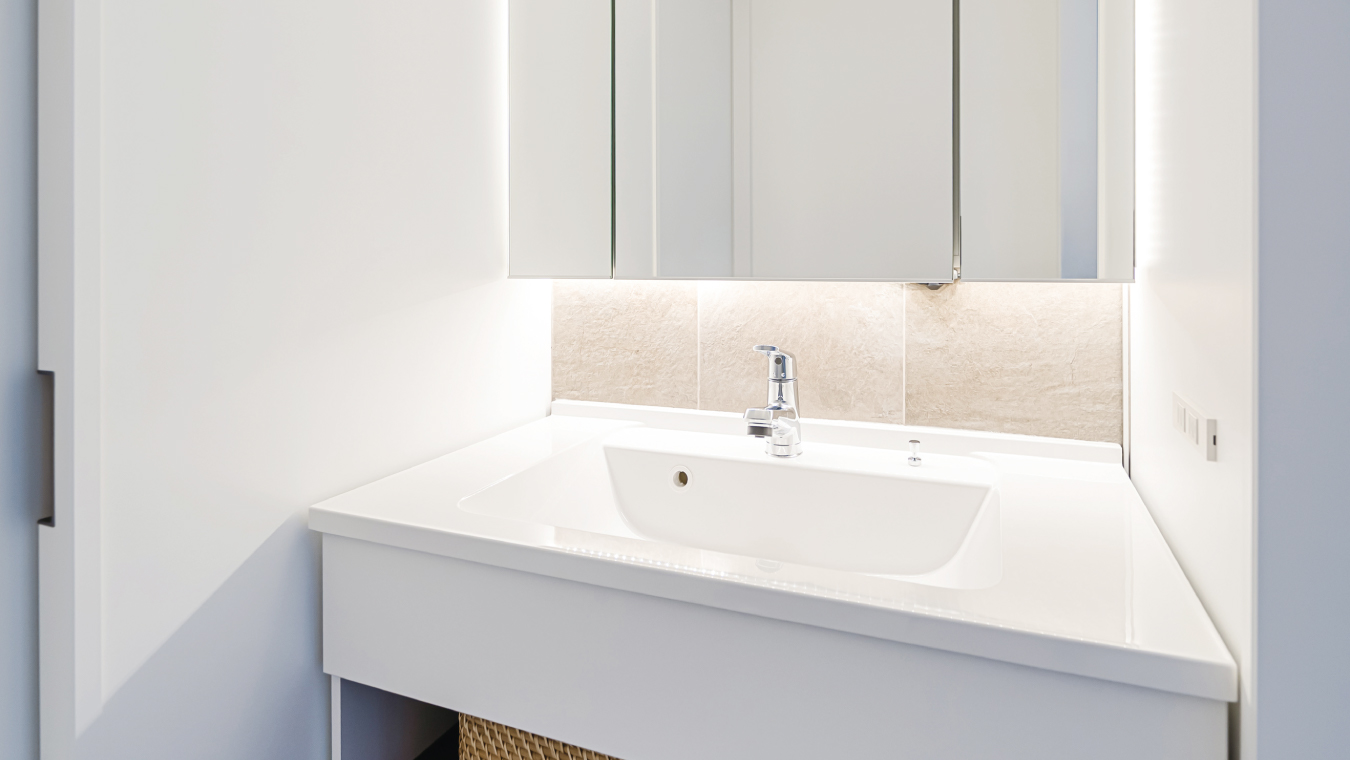 洗面化粧台クリーニング