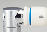 ①ガス栓側（接続口が露出している場合）