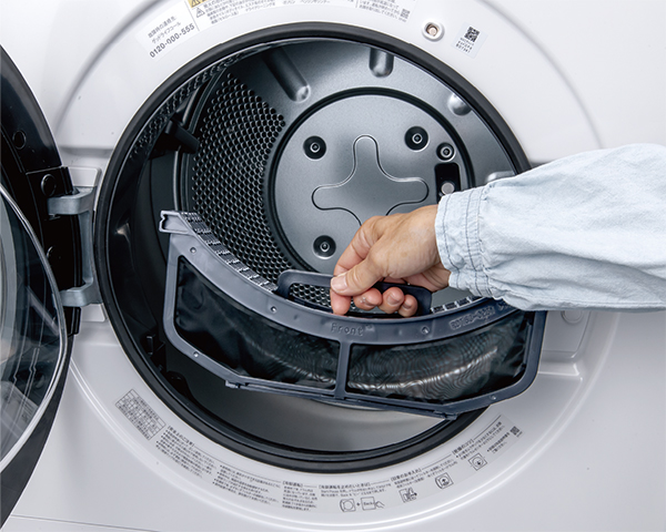 新設計の糸くずフィルターでお手入れカンタン