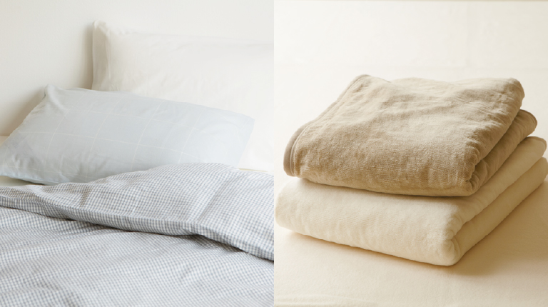 シーツや毛布に