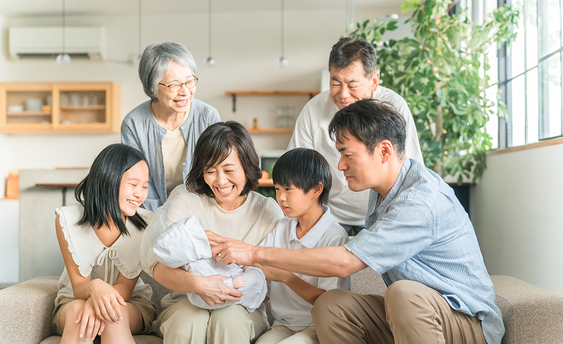 6人家族の写真