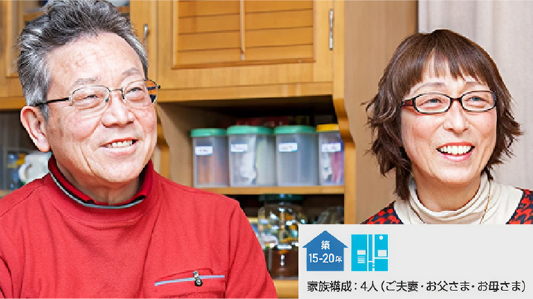 築15-20年 エネファーム 家族構成：4人（ご夫妻・お父さま・お母さま）