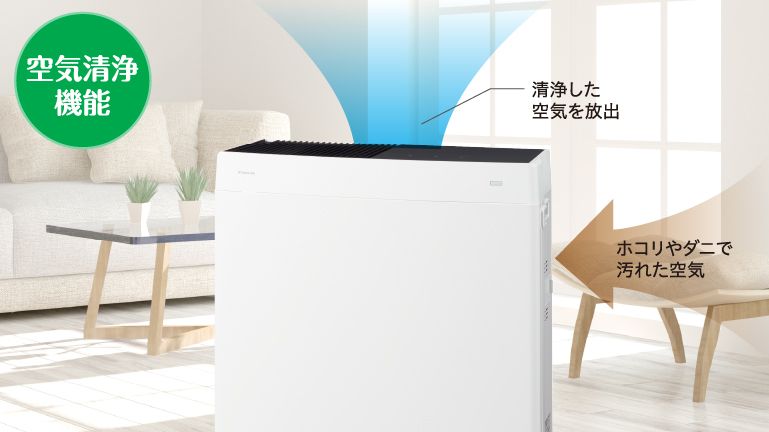 空気の汚れはもちろんアレル物質やお部屋のニオイも除去