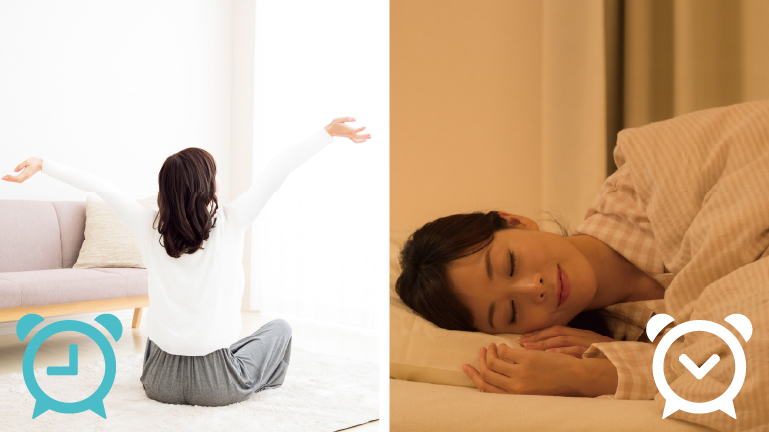 タイマー設定で起床時も就寝時も快適