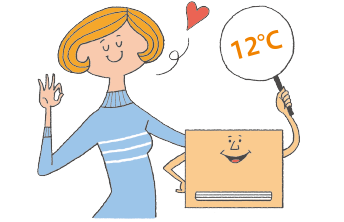 省エネ・快適　温度設定の下限域を12℃へ