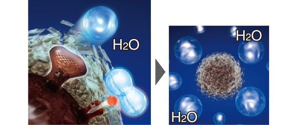 3.水になって空気中に戻る