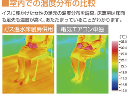 室内での温度分布の比較