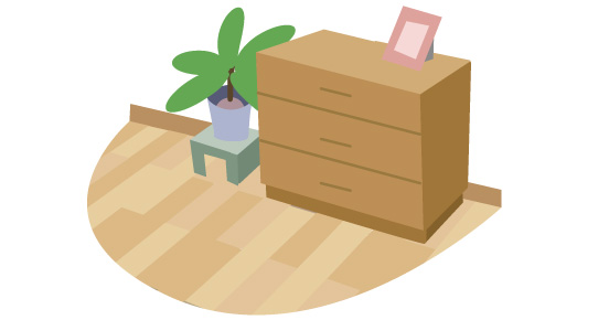 「暖かくなるところに家具を置いても大丈夫？」イメージ