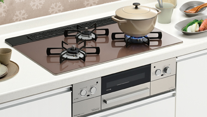 ＜ビルトインコンロ＞システムキッチンに組み込むタイプ