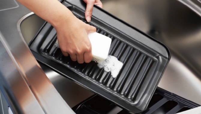 お手入れカンタンまるごと洗えるグリル用調理容器