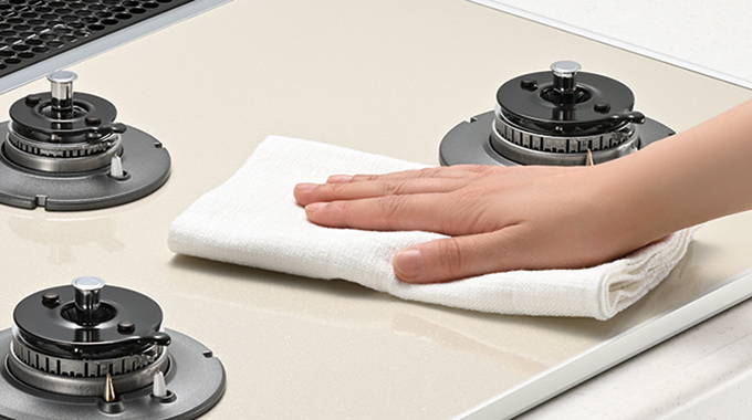 ごとくを外せばフラットで拭き掃除もカンタン