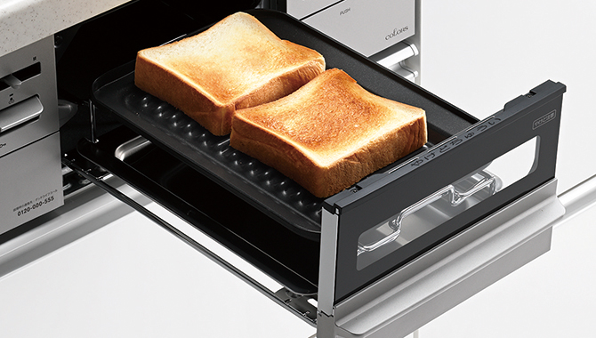 魚・トースト・あたためと、おまかせでおいしく仕上がるオート調理機能も充実