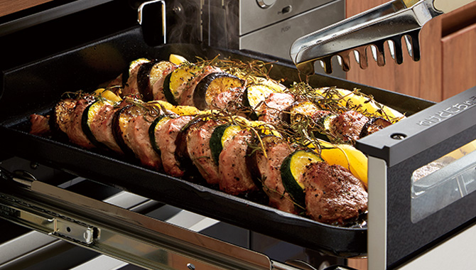 波型プレートプレートパン料理