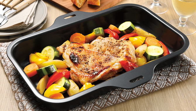 波型グリル用プレート料理