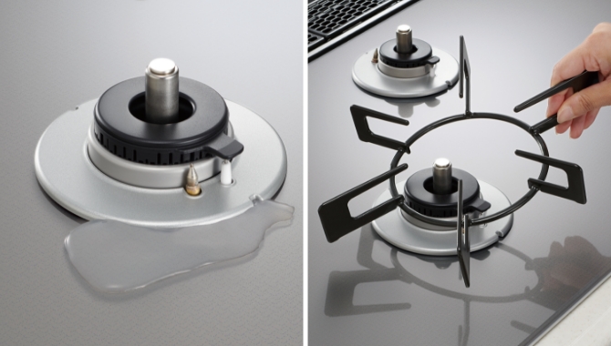 汚れやすいバーナー周りもごとくを外してカンタンお手入れ