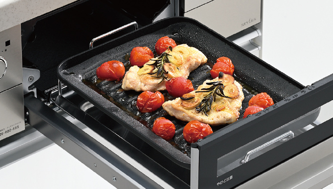 調理時間をセットするだけで幅広いメニューがおいしく。