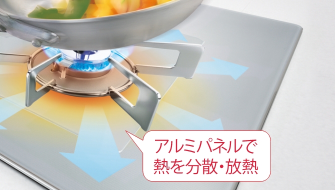 アルミパネルで熱を分散・放熱