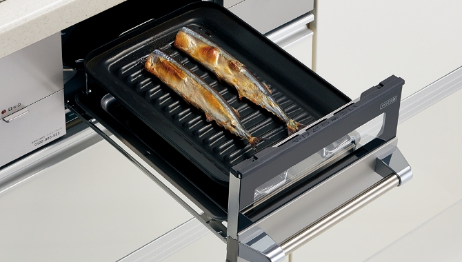 オート調理機能&便利な波型グリル用プレート付