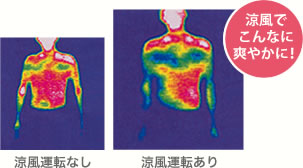 涼風でこんなに爽やかに！