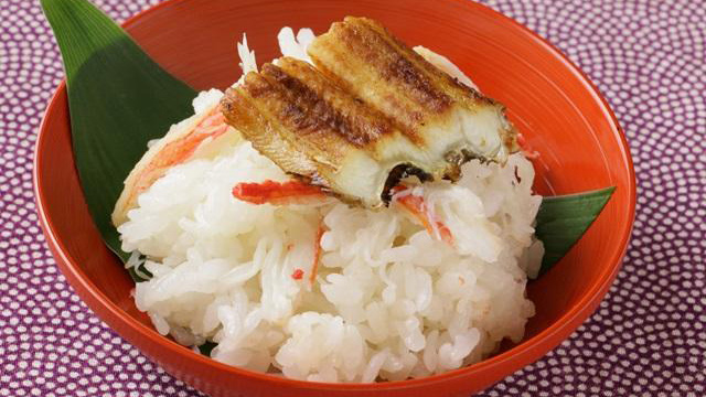 穴子とカニのおこわ