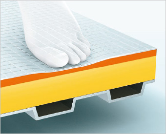 お掃除ラクラクほっカラリ床