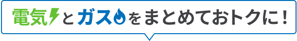 電気とガスをまとめておトクに！