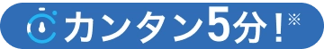 カンタン5分！※