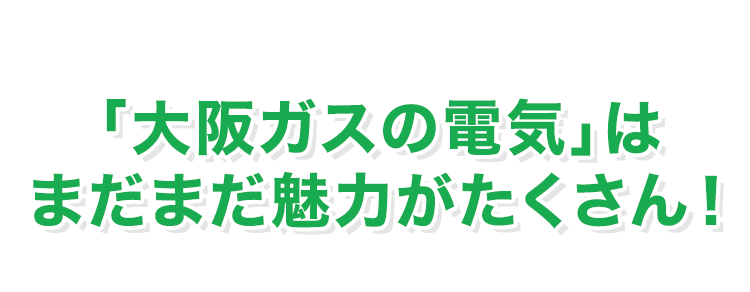 「大阪ガスの電気」はまだまだ魅力がたくさん！