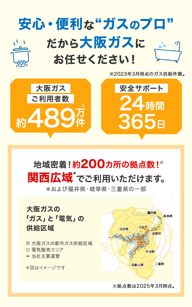 安心・便利な“ガスのプロ”だから大阪ガスにお任せください！