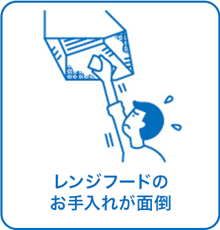レンジフードのお手入れが面倒