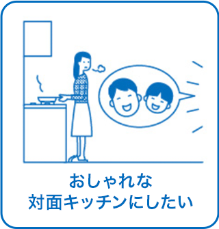 おしゃれな対面キッチンにしたい