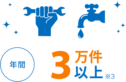 年間 3万件以上 ※3