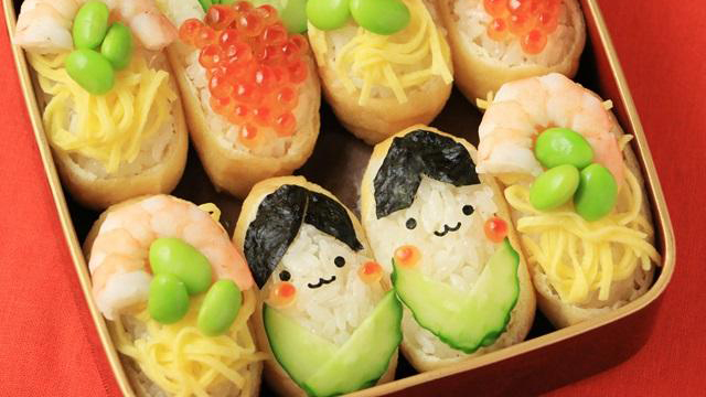 かわいいデコいなり弁当