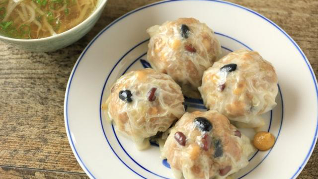 丸ごとシイタケ焼売とうま味スープ